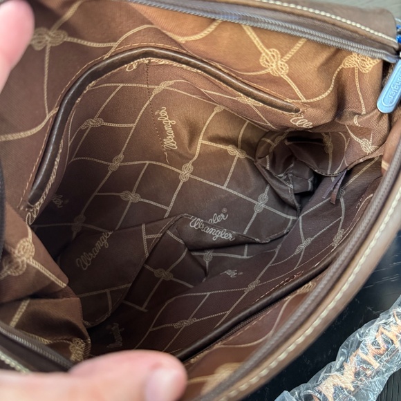 Wrangler 3Pcs Set Buckle Classic Barrel Satchel W/ Phone Wallet Crossbody Coffee - Picture 10 of 10